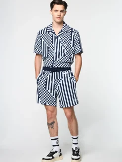 Sergio Tacchini Piastrella Terry Cabana Short- MARITIME BLUE Sale