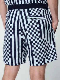 Sergio Tacchini Piastrella Terry Cabana Short- MARITIME BLUE Sale