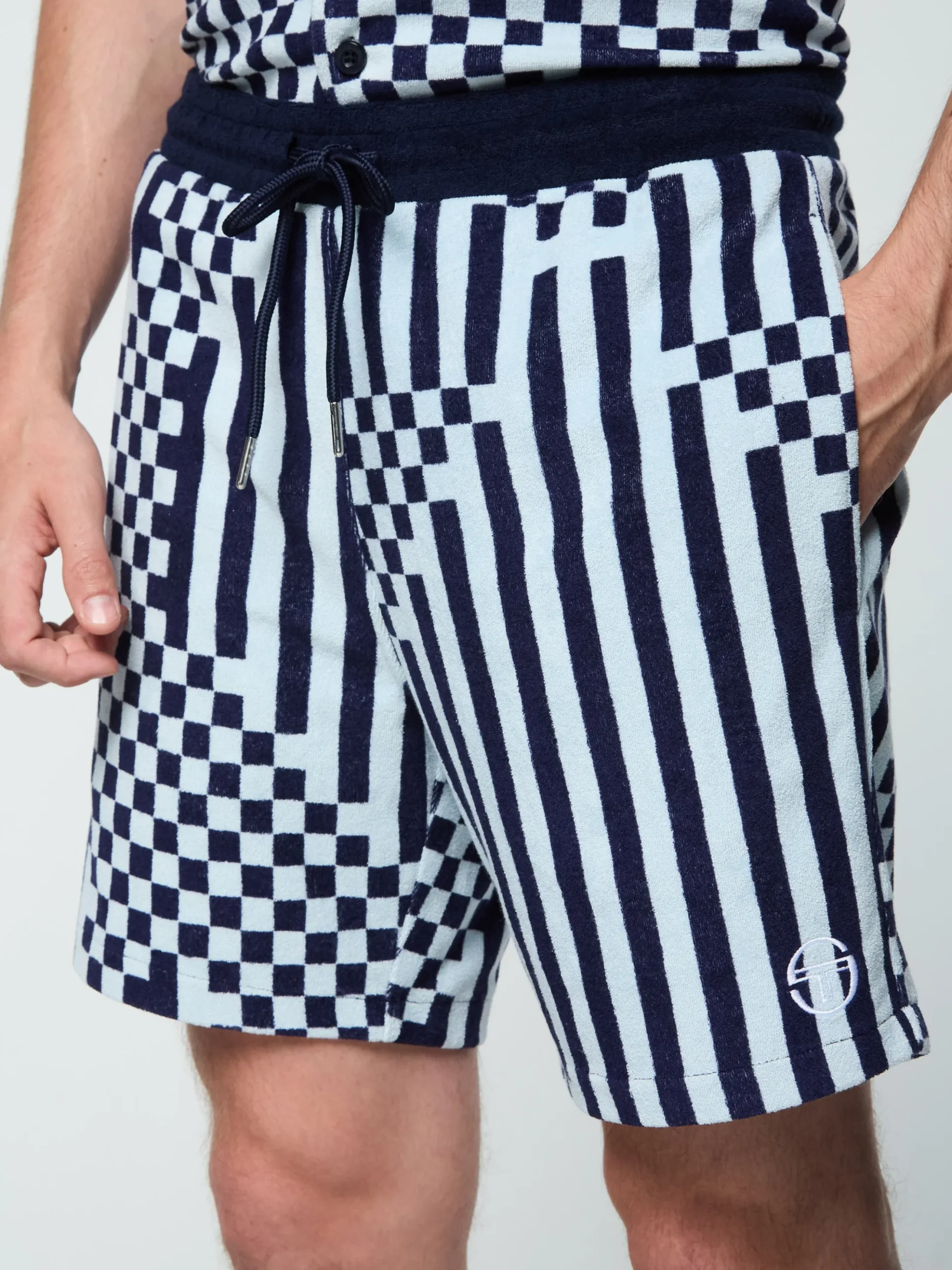Sergio Tacchini Piastrella Terry Cabana Short- MARITIME BLUE Sale
