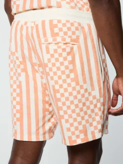 Sergio Tacchini Piastrella Terry Cabana Short- CANYON SUNSET Discount