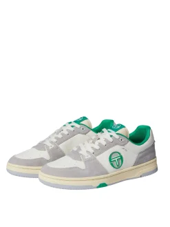 Sergio Tacchini Prime Shot DA Sneaker- Antique White/ Almond Oil/ Bright Green ANTIQUE WHITE/ALMOND OIL/BRIGHT GREEN Clearance
