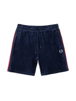 Sergio Tacchini Primo Velour Short- MARITIME BLUE Online
