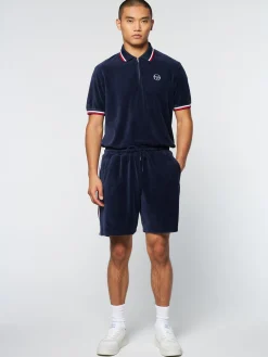 Sergio Tacchini Primo Velour Short- MARITIME BLUE Online