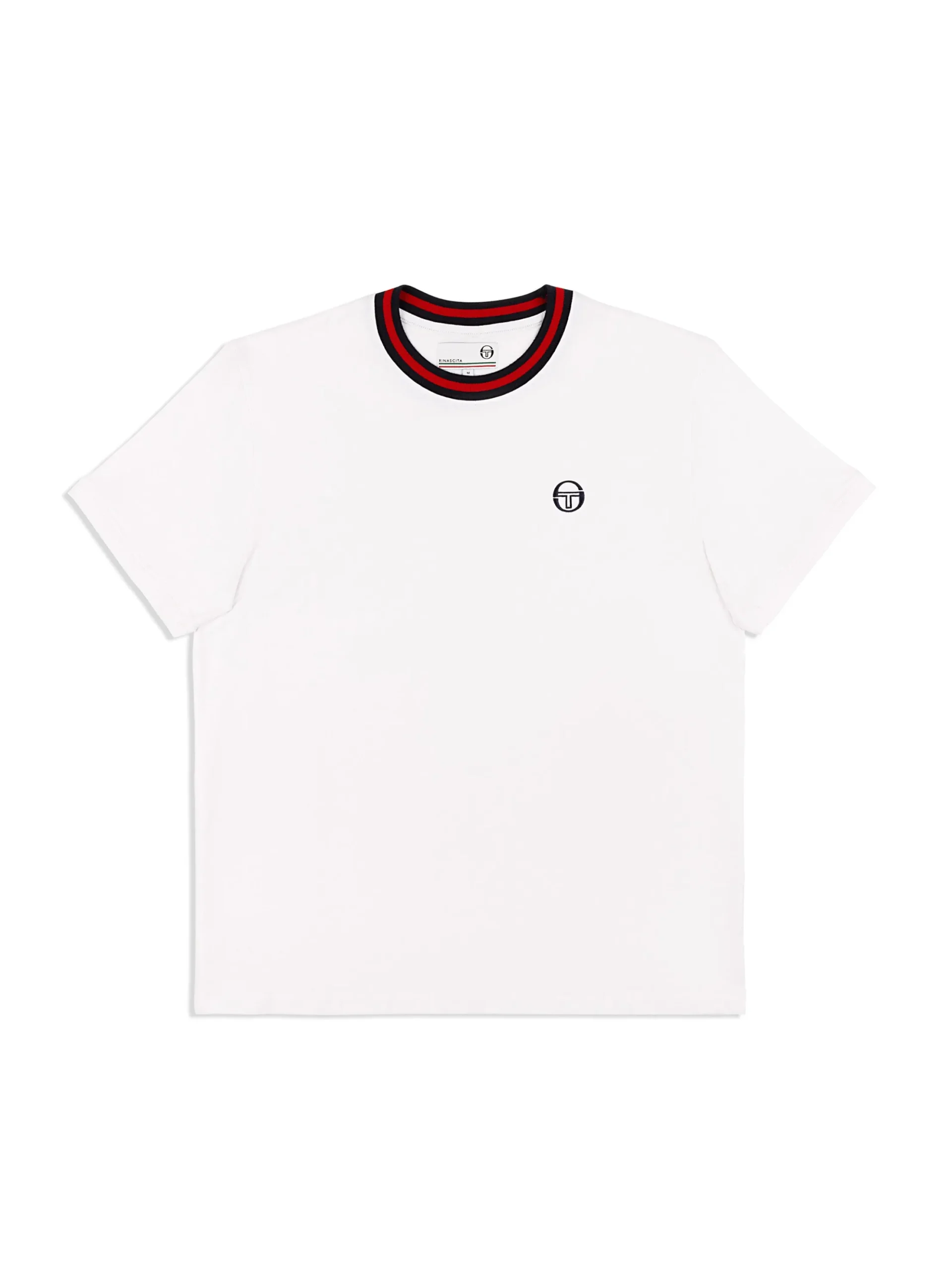 Sergio Tacchini Rainer T-Shirt- White/ Adrenaline Rush WHITE/ADRENALINE RUSH Online