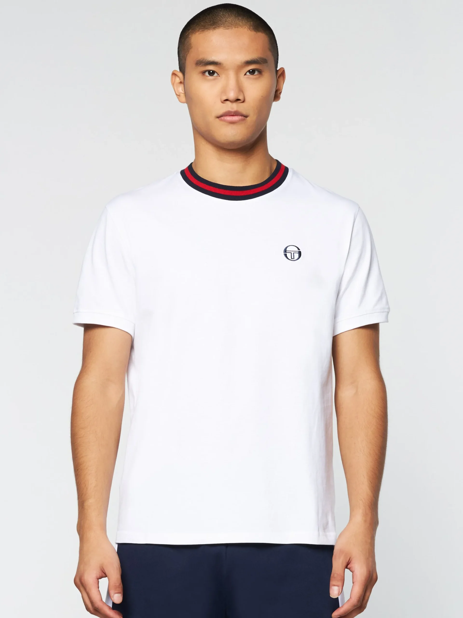 Sergio Tacchini Rainer T-Shirt- White/ Adrenaline Rush WHITE/ADRENALINE RUSH Online