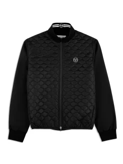 Sergio Tacchini Sapri Quilted Track Jacket- BLACK BEAUTY Best
