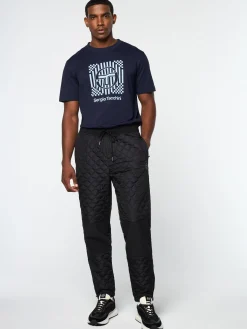 Sergio Tacchini Sapri Quilted Track Pant- BLACK BEAUTY Sale