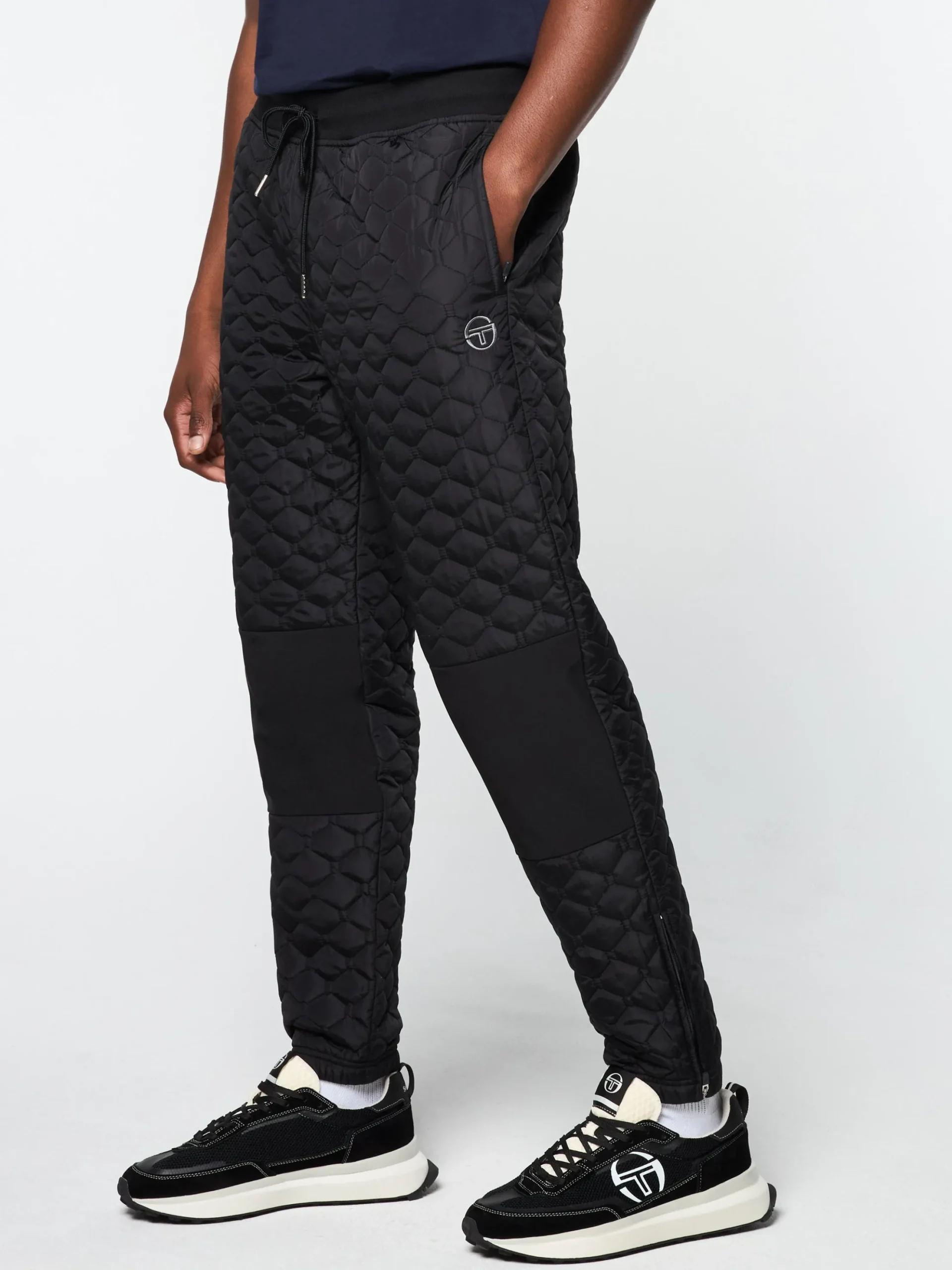 Sergio Tacchini Sapri Quilted Track Pant- BLACK BEAUTY Sale