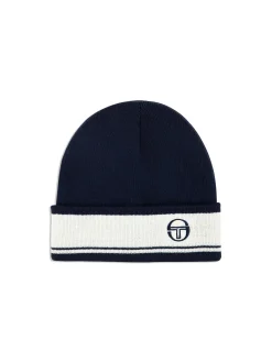 Sergio Tacchini Sellarz Knit Beanie- Maritime Blue/ Gardenia MARITIME BLUE/GARDENIA Fashion