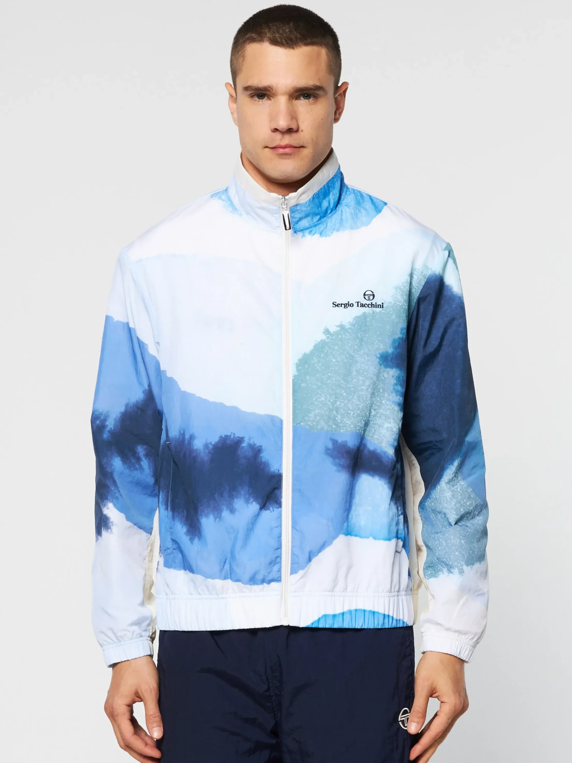 Sergio Tacchini Spiaggia Track Jacket- Maritime Blue/ Multi MARITIME BLUE MULTI Best