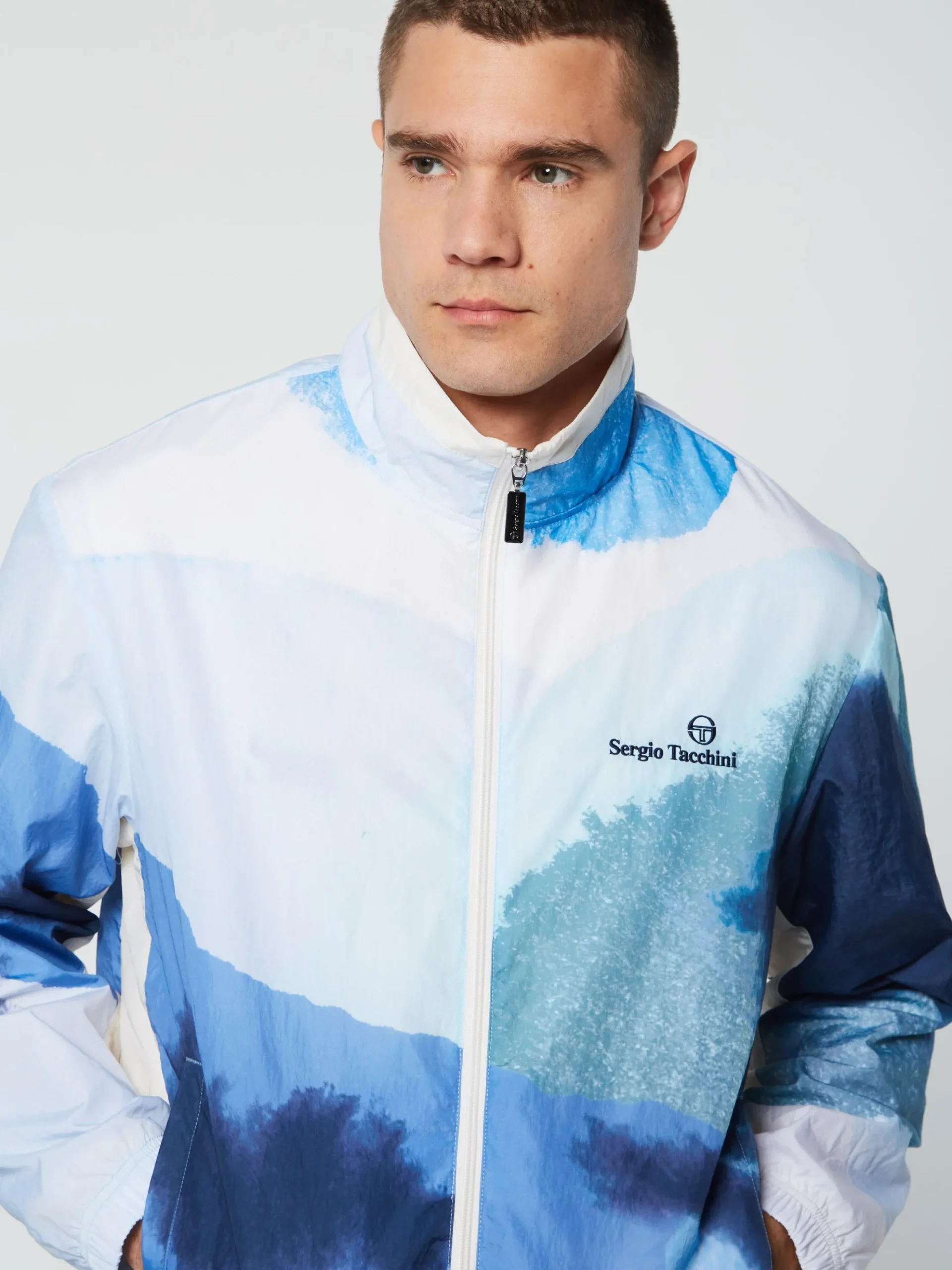 Sergio Tacchini Spiaggia Track Jacket- Maritime Blue/ Multi MARITIME BLUE MULTI Best
