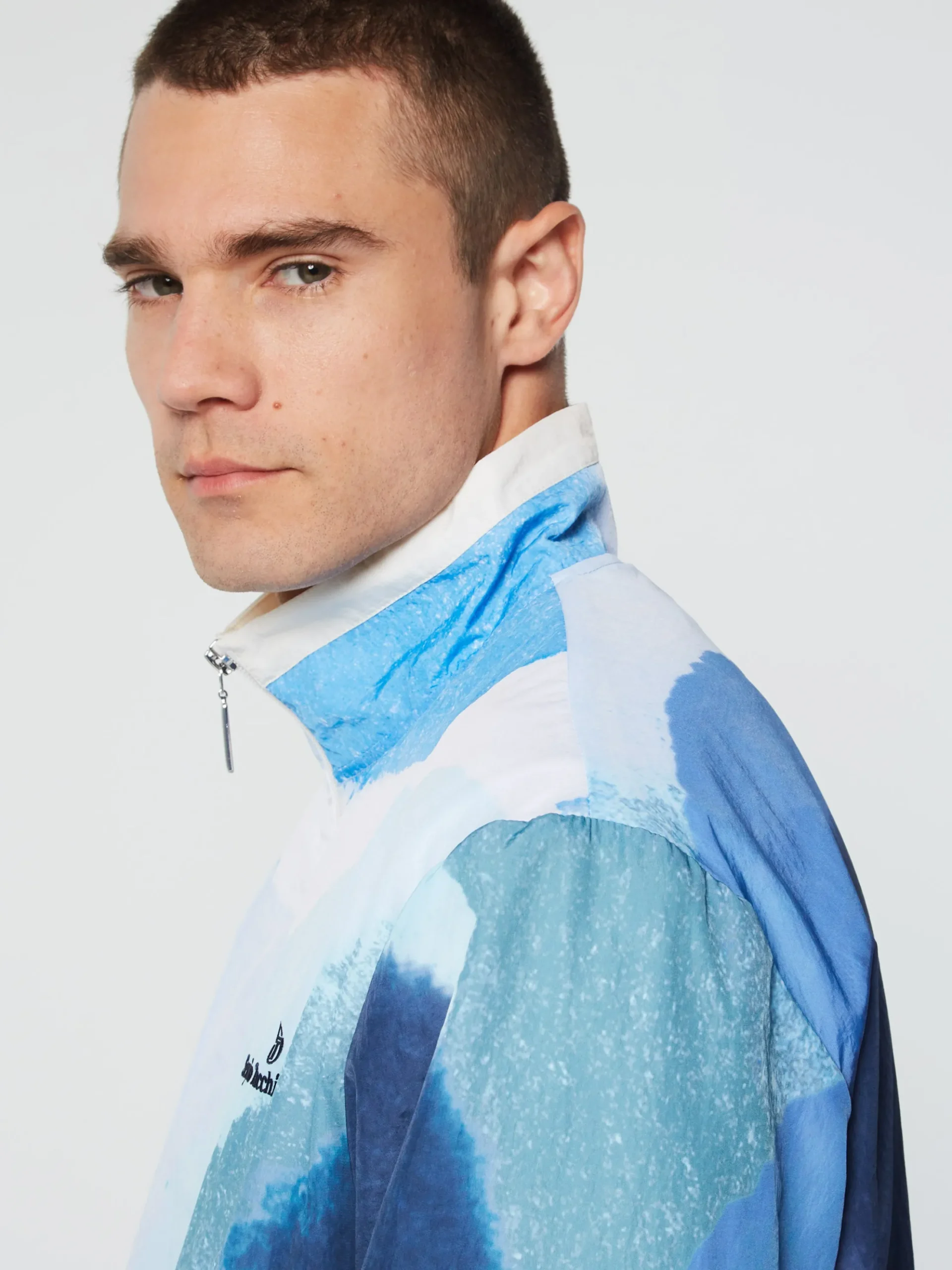 Sergio Tacchini Spiaggia Track Jacket- Maritime Blue/ Multi MARITIME BLUE MULTI Best