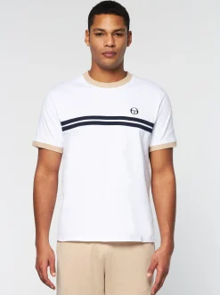 Sergio Tacchini Supermac T-Shirt- White/ Humus WHITE/HUMUS New