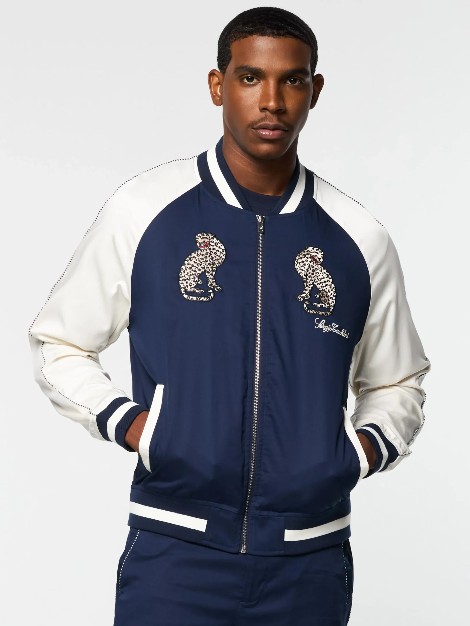 Sergio Tacchini Suveniri Track Jacket- Maritime Blue/ Gardenia MARITIME BLUE/GARDENIA Sale