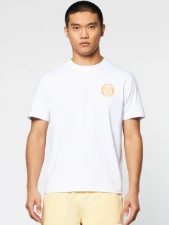 Sergio Tacchini Tenda T-Shirt- Brilliant White/ Tangerine BRILLIANT WHITE/TANGERINE Best