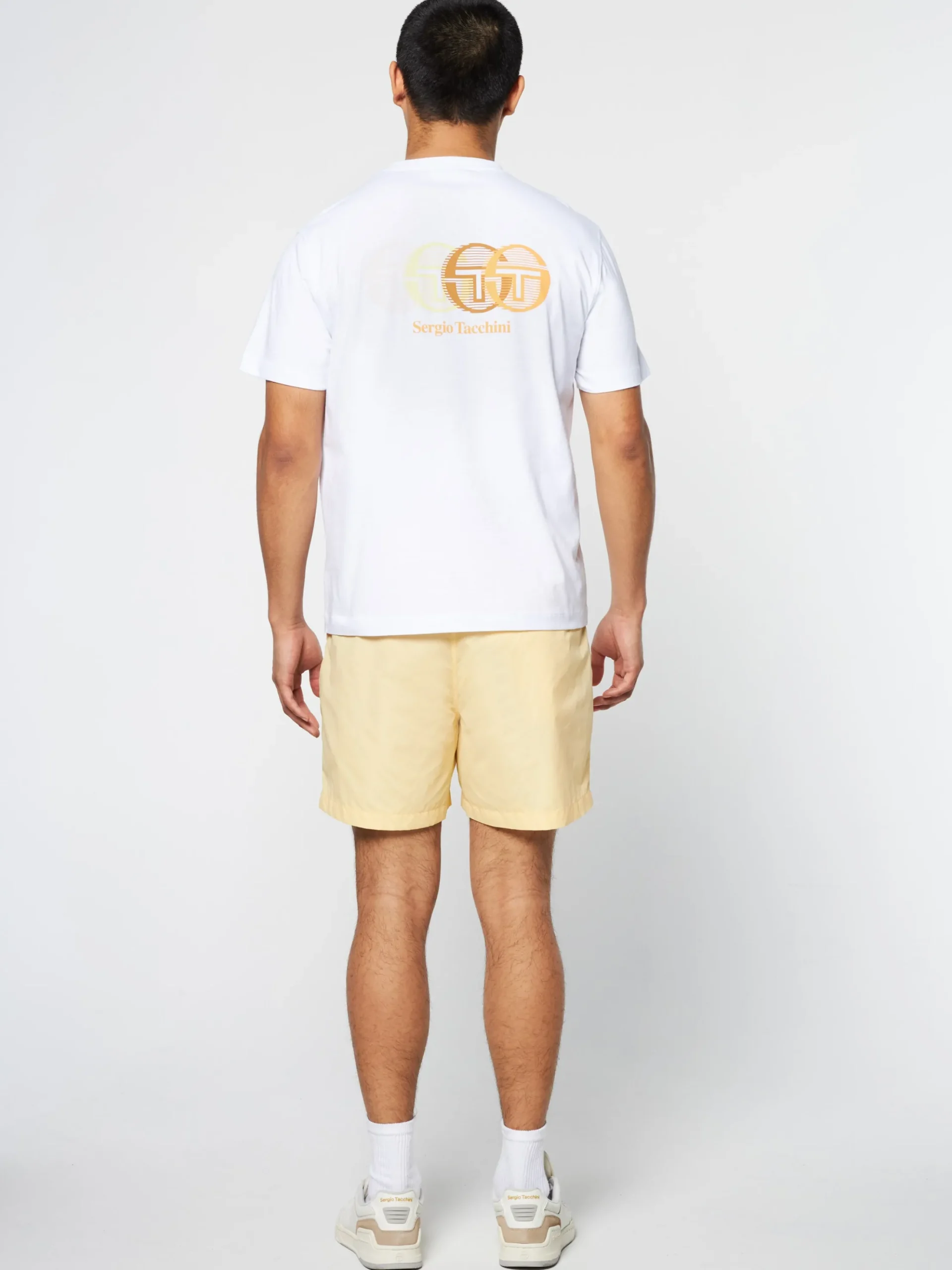 Sergio Tacchini Tenda T-Shirt- Brilliant White/ Tangerine BRILLIANT WHITE/TANGERINE Best