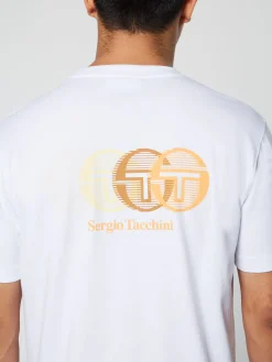Sergio Tacchini Tenda T-Shirt- Brilliant White/ Tangerine BRILLIANT WHITE/TANGERINE Best