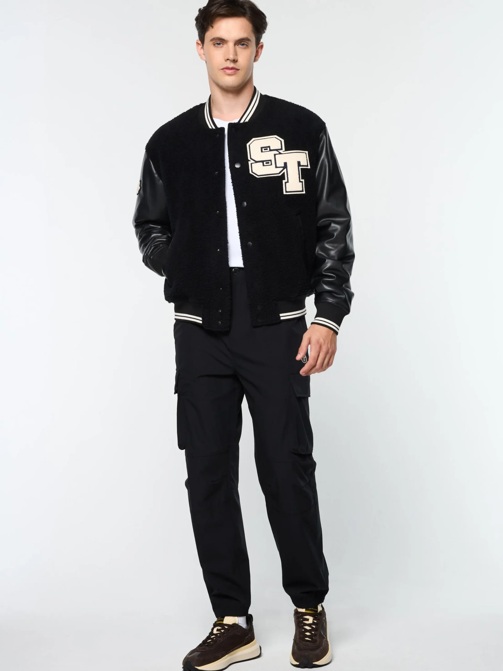 Sergio Tacchini Toppa Varsity Bomber- BLACK BEAUTY Clearance