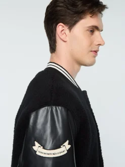 Sergio Tacchini Toppa Varsity Bomber- BLACK BEAUTY Clearance