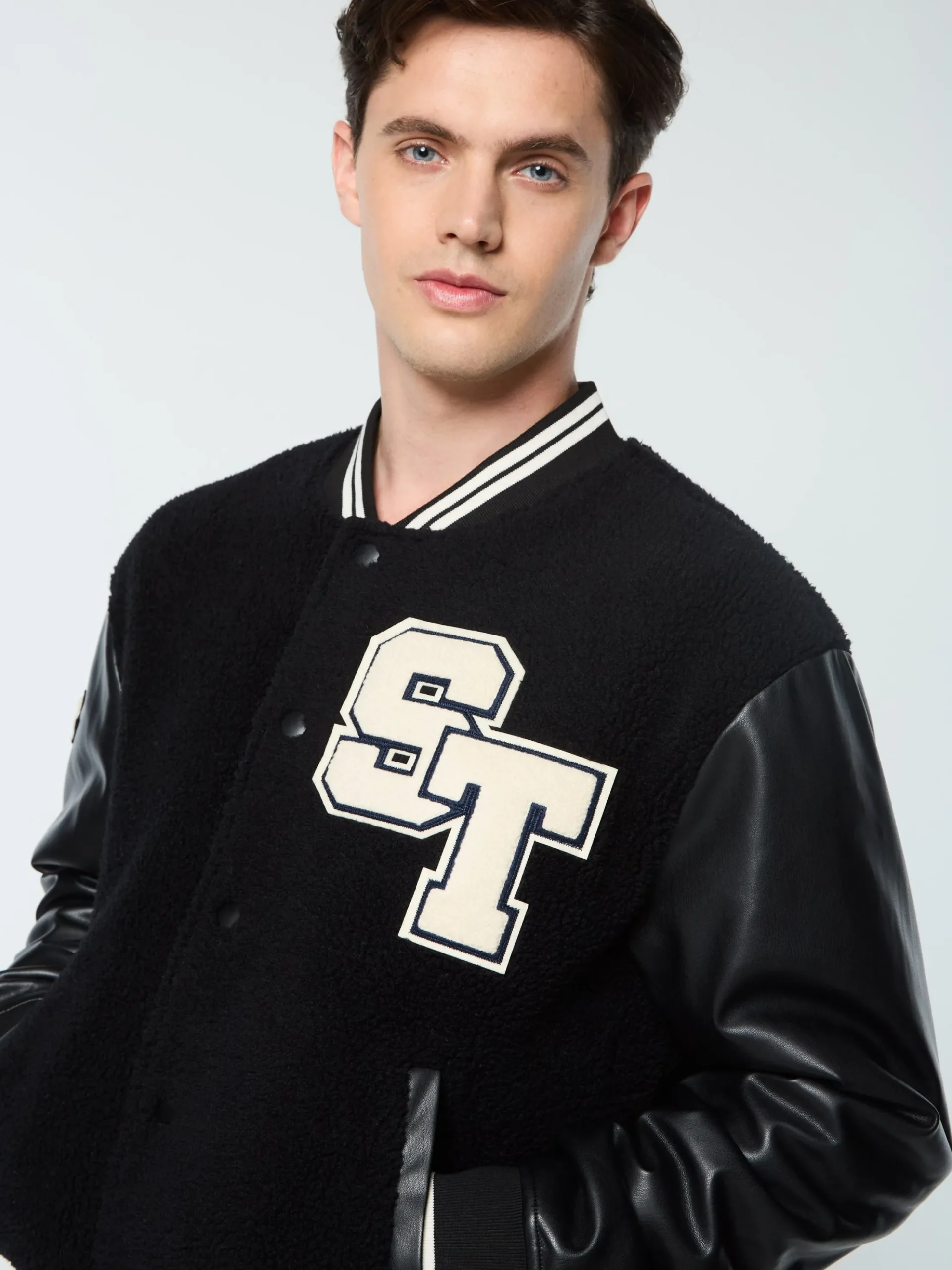 Sergio Tacchini Toppa Varsity Bomber- BLACK BEAUTY Clearance