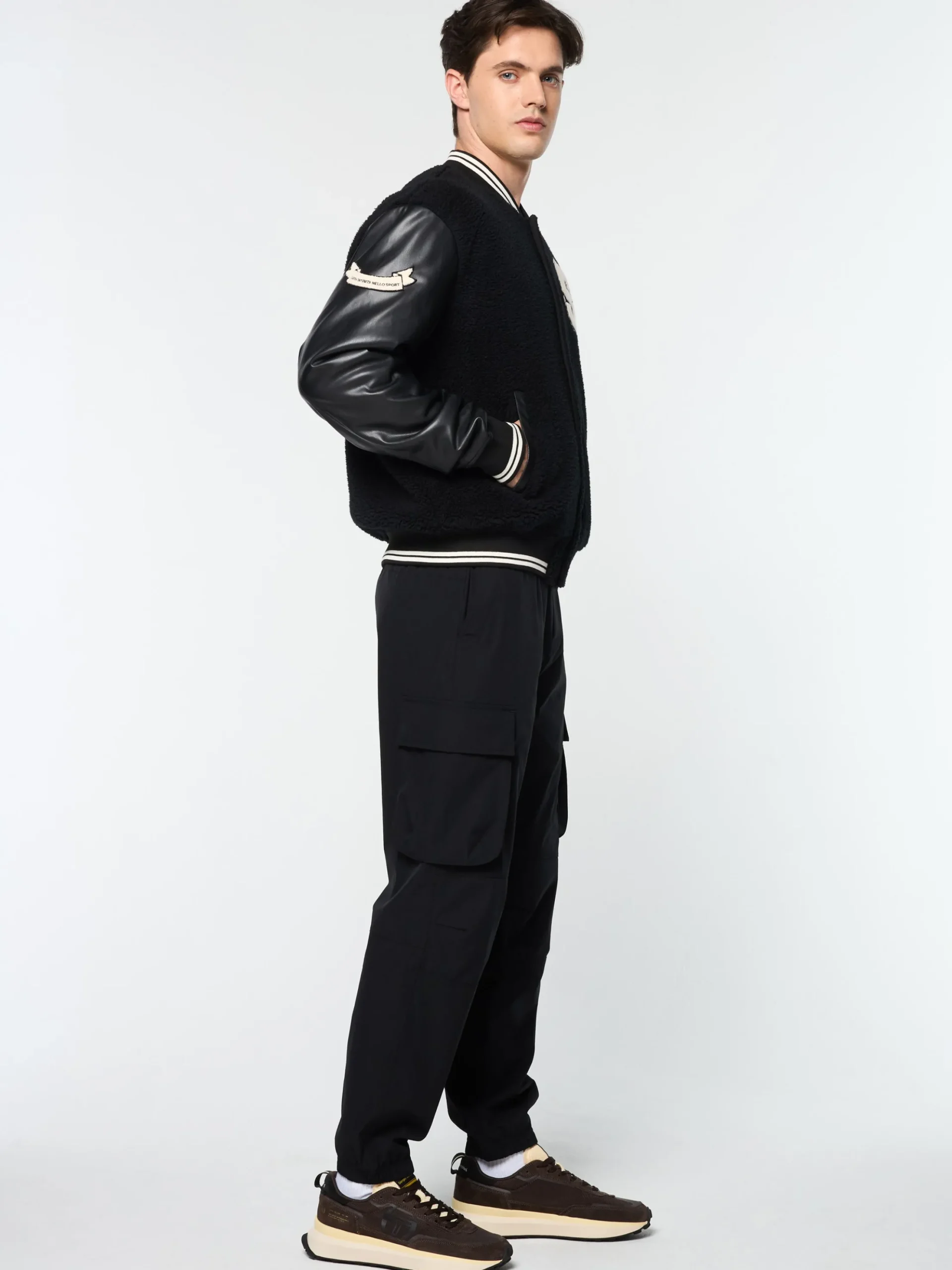 Sergio Tacchini Toppa Varsity Bomber- BLACK BEAUTY Clearance