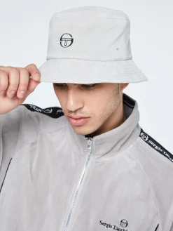 Sergio Tacchini Velour Bucket Hat- QUIET GRAY Best