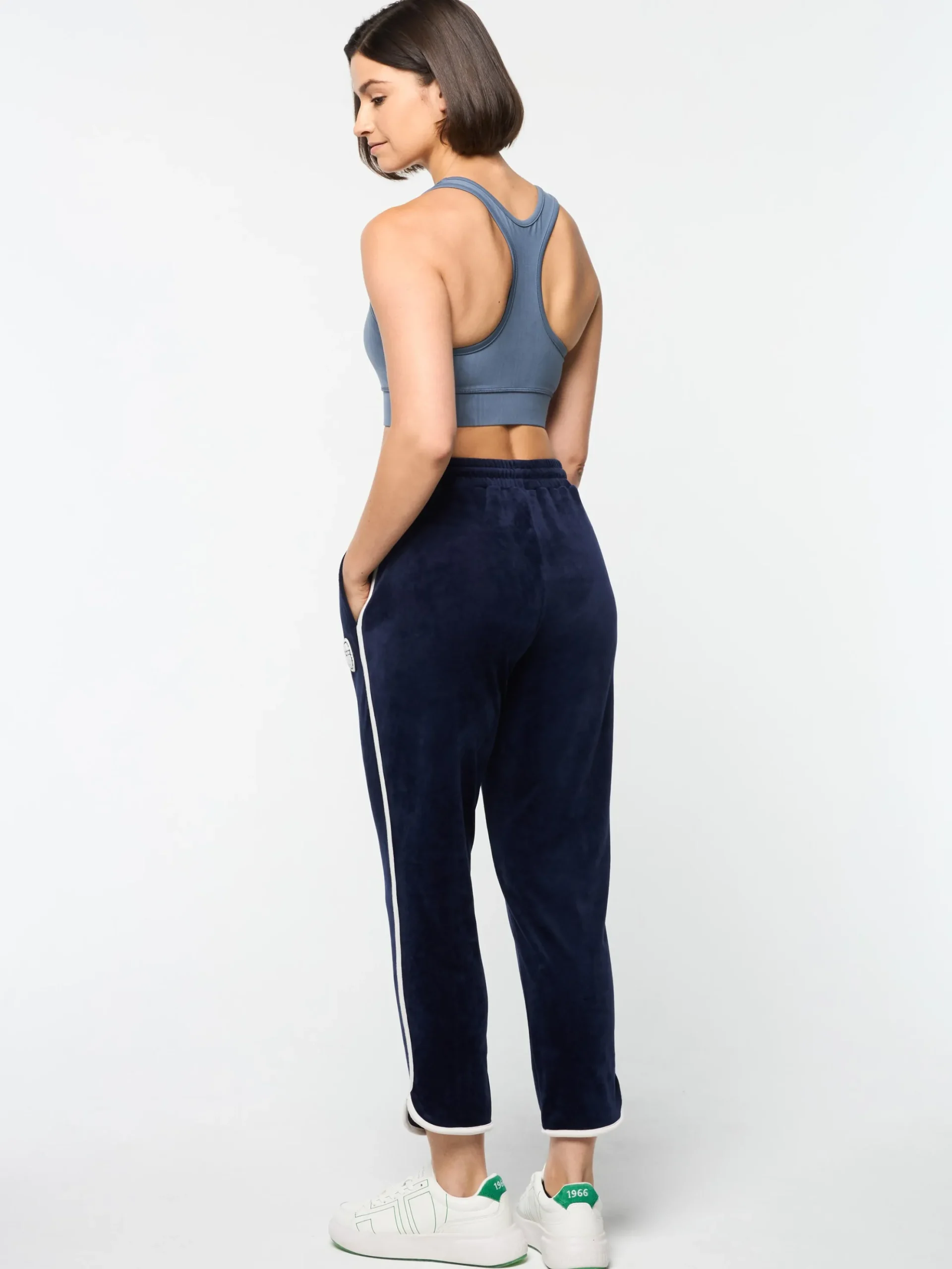 Sergio Tacchini Veneto 3/4 Velour Track Pant- MARITIME BLUE Fashion