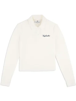 Sergio Tacchini Veneto Velour Long Sleeve Polo- GARDENIA Discount