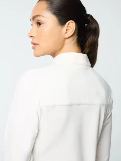 Sergio Tacchini Veneto Velour Long Sleeve Polo- GARDENIA Discount