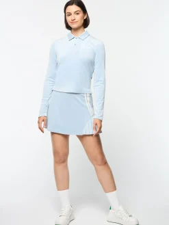 Sergio Tacchini Veneto Velour Long Sleeve Polo- CELESTIAL BLUE Online