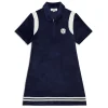 Sergio Tacchini Veneto Velour Polo Mini Dress- MARITIME BLUE Discount