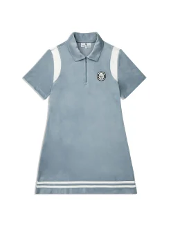 Sergio Tacchini Veneto Velour Polo Mini Dress- CELESTIAL BLUE Online