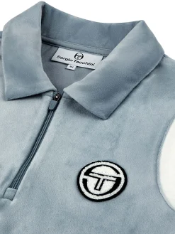 Sergio Tacchini Veneto Velour Polo Mini Dress- CELESTIAL BLUE Online