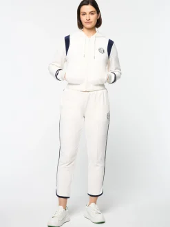 Sergio Tacchini Veneto Velour Zip-Up Hoodie- GARDENIA New