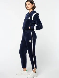 Sergio Tacchini Veneto Velour Zip-Up Hoodie- MARITIME BLUE Outlet