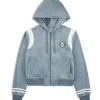 Sergio Tacchini Veneto Velour Zip-Up Hoodie- CELESTIAL BLUE Sale