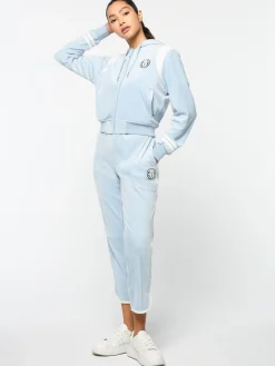 Sergio Tacchini Veneto Velour Zip-Up Hoodie- CELESTIAL BLUE Sale