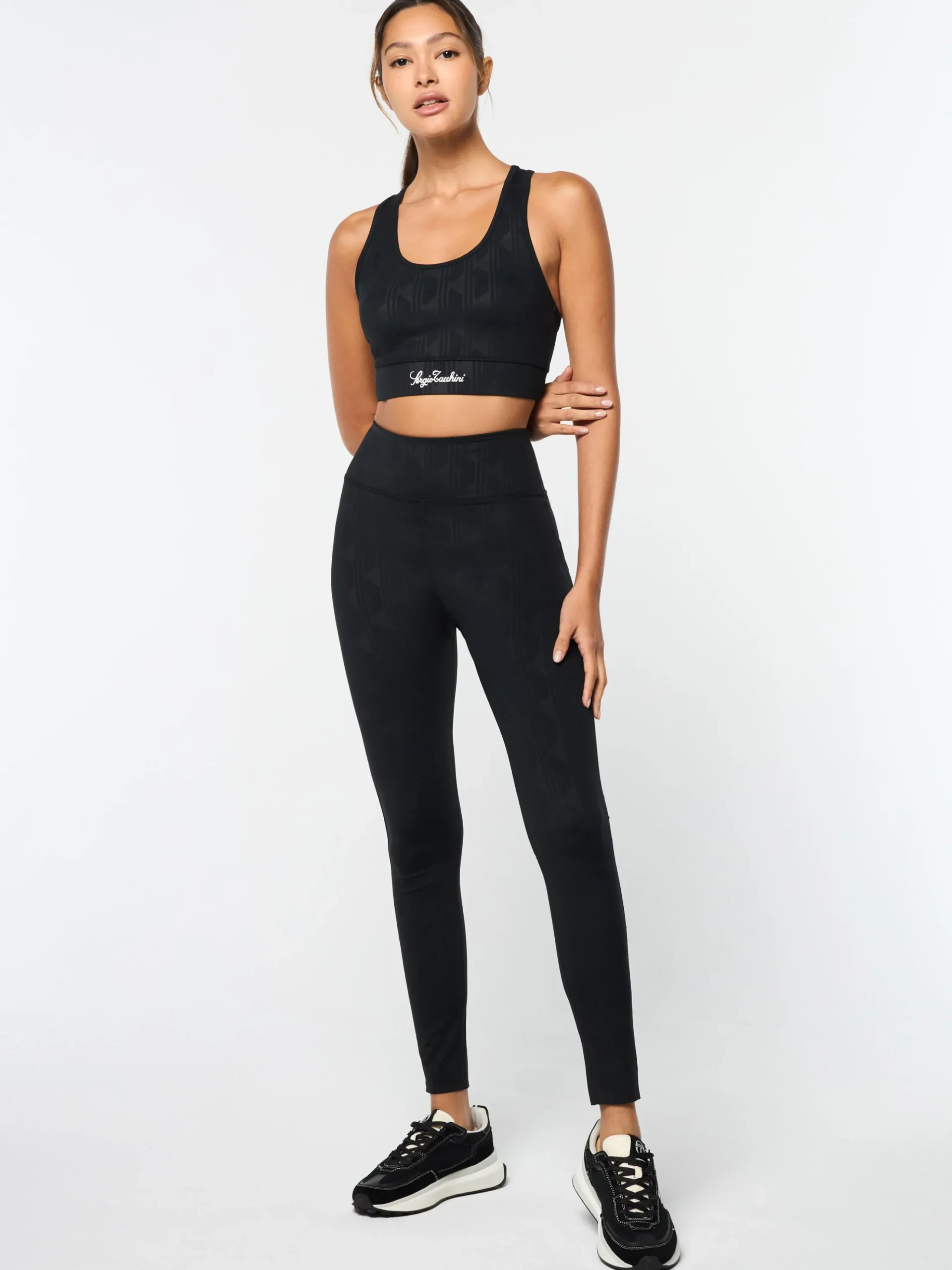 Sergio Tacchini Viano Printed Leggings- BLACK BEAUTY New