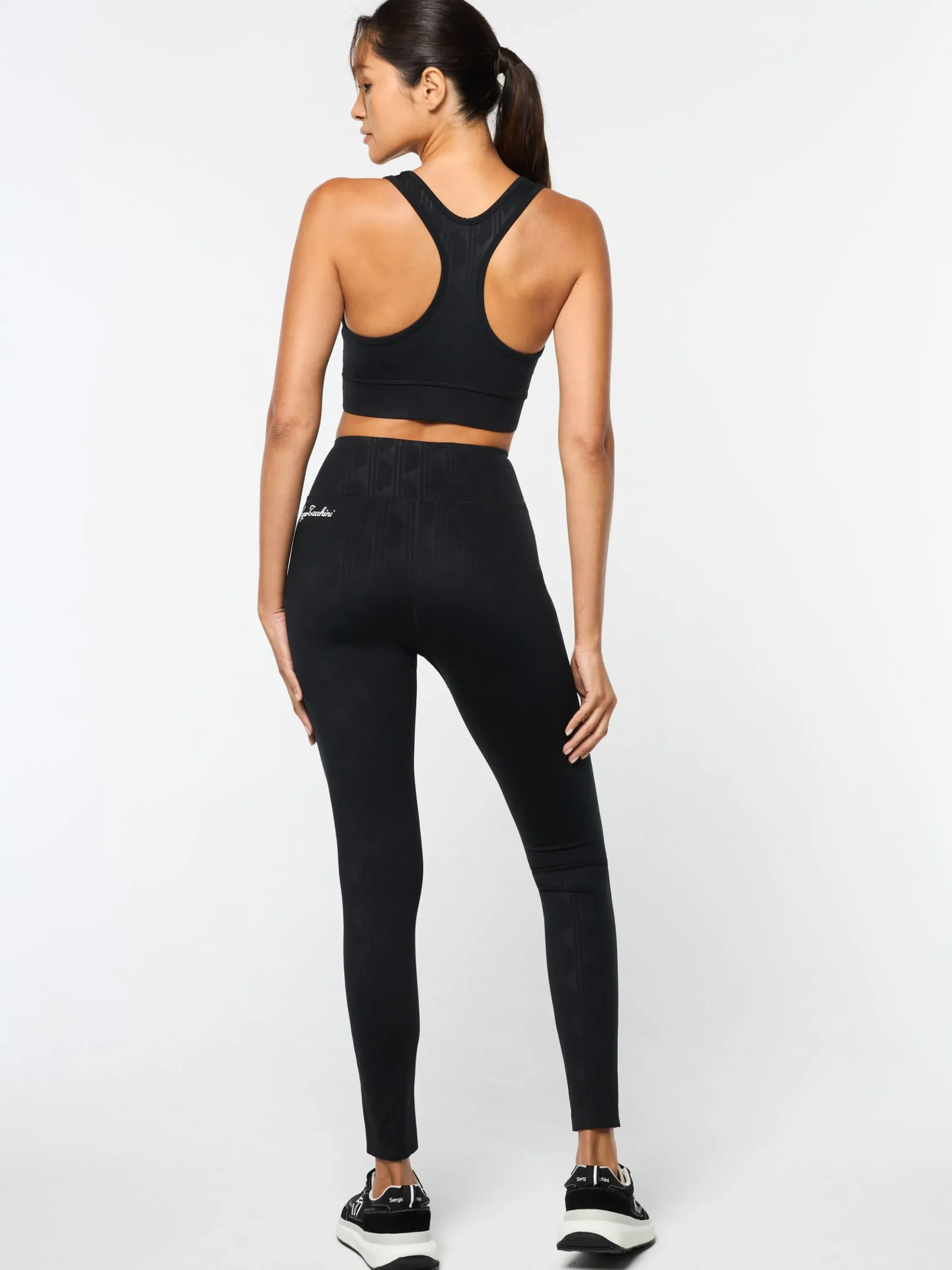 Sergio Tacchini Viano Printed Leggings- BLACK BEAUTY New