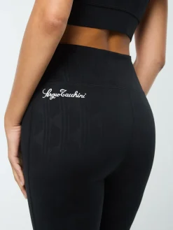 Sergio Tacchini Viano Printed Leggings- BLACK BEAUTY New