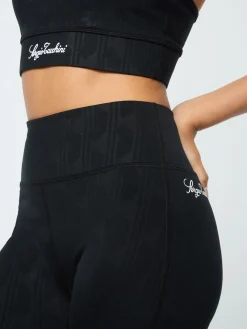 Sergio Tacchini Viano Printed Leggings- BLACK BEAUTY New