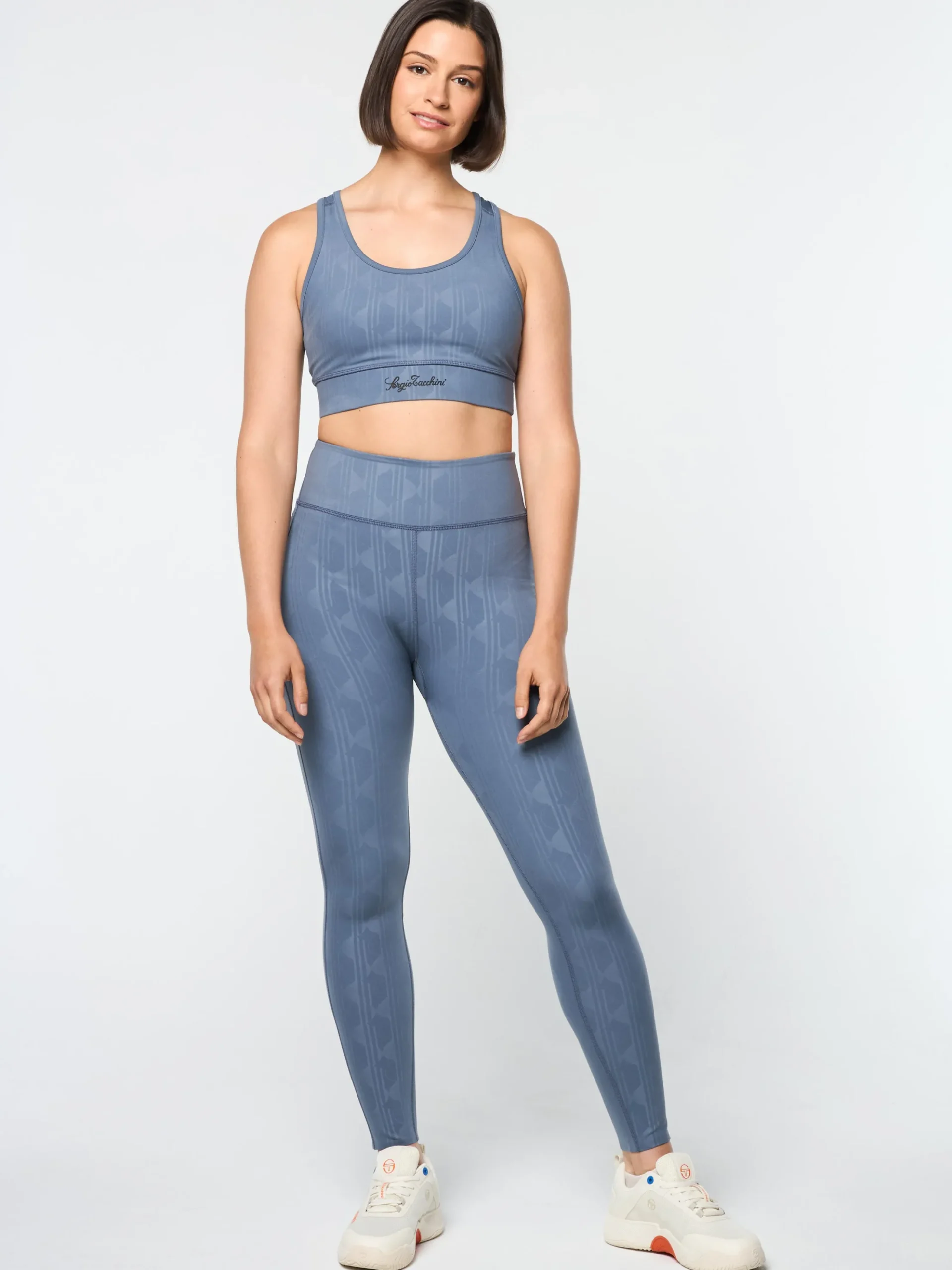 Sergio Tacchini Viano Printed Sports Bra- GRISAILLE Outlet