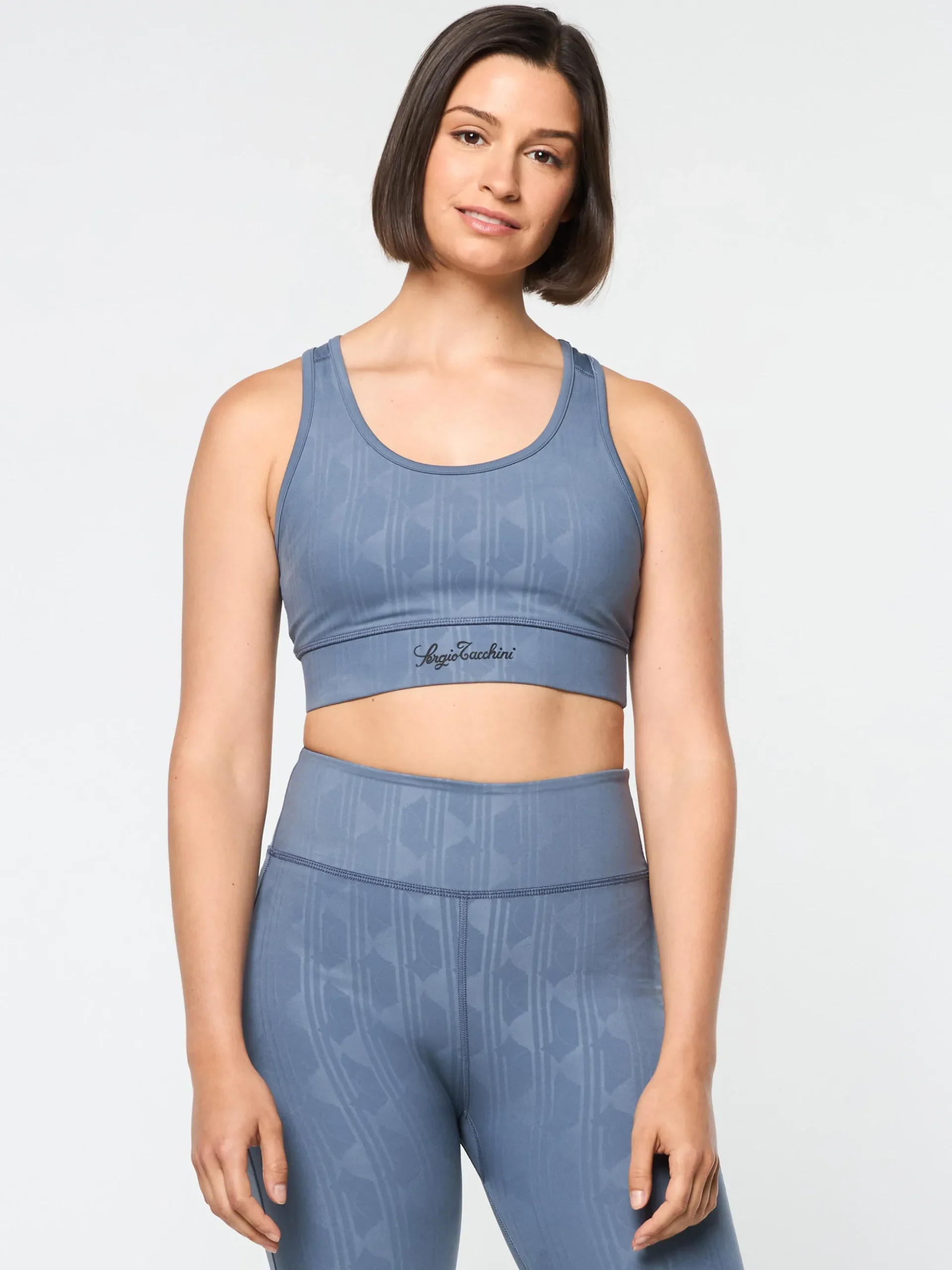 Sergio Tacchini Viano Printed Sports Bra- GRISAILLE Outlet