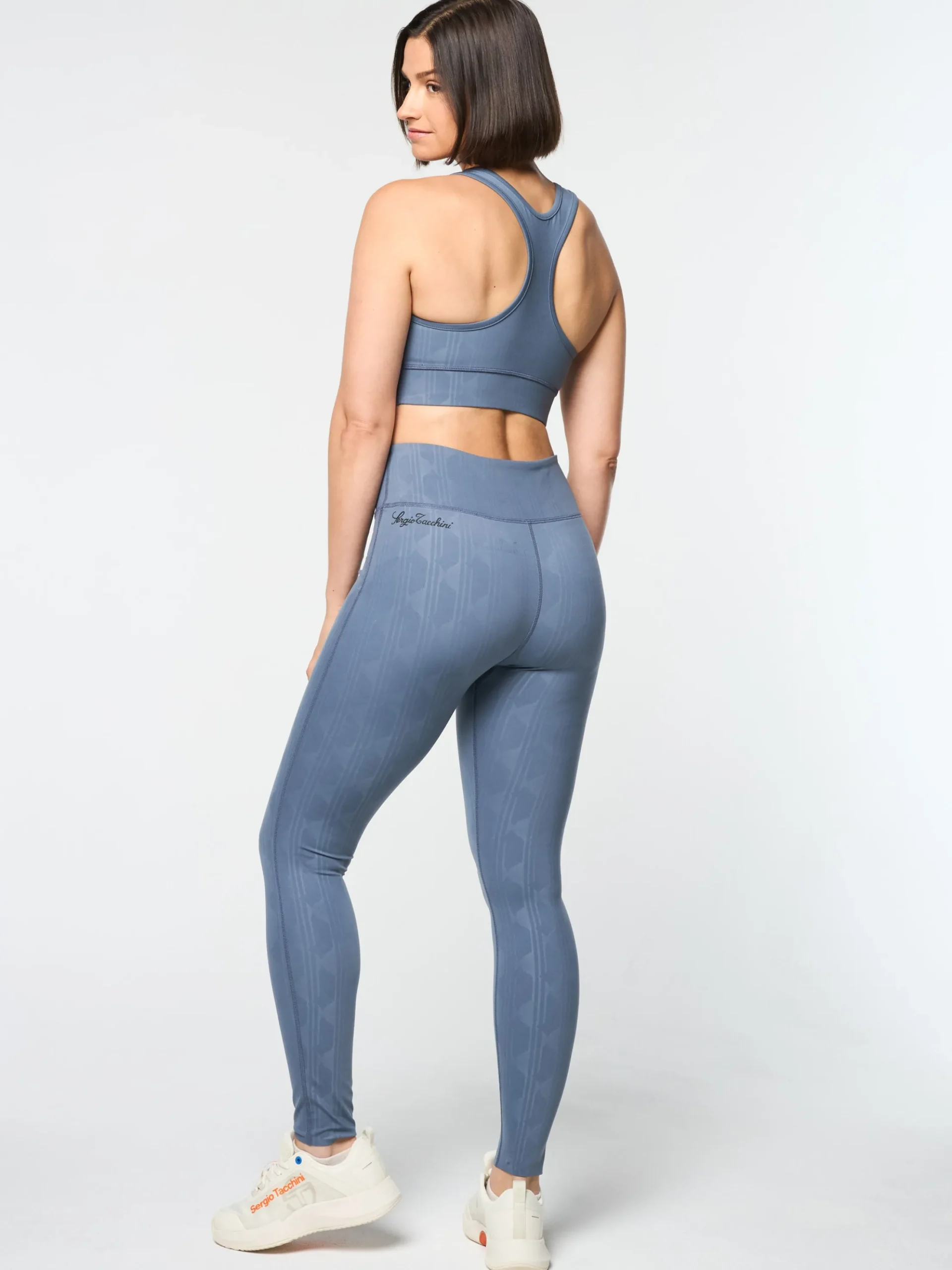 Sergio Tacchini Viano Printed Sports Bra- GRISAILLE Outlet