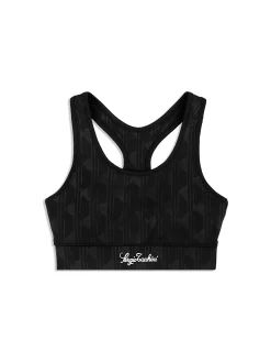 Sergio Tacchini Viano Printed Sports Bra- BLACK BEAUTY New