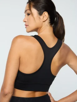 Sergio Tacchini Viano Printed Sports Bra- BLACK BEAUTY New