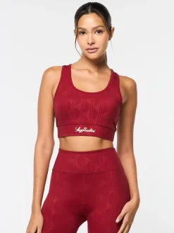 Sergio Tacchini Viano Printed Sports Bra- SUN DRIED TOMATO Online