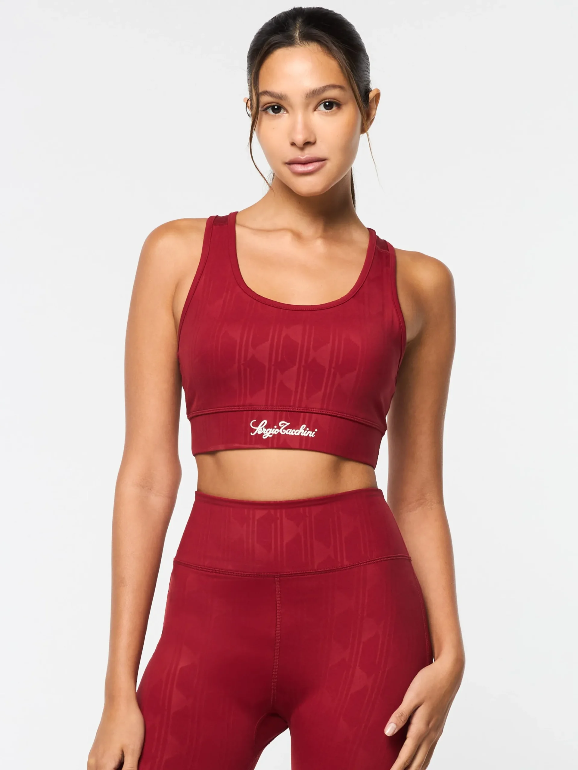 Sergio Tacchini Viano Printed Sports Bra- SUN DRIED TOMATO Online