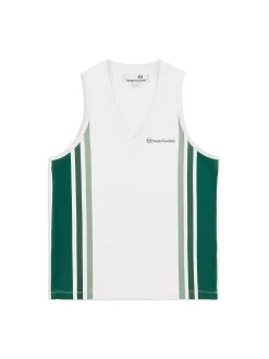 Sergio Tacchini Women's Monza Tennis Tank- BRILLIANT WHITE Best