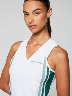 Sergio Tacchini Women's Monza Tennis Tank- BRILLIANT WHITE Best